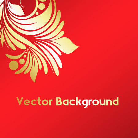 Golden Decorative Floral Backgroundのイラスト素材