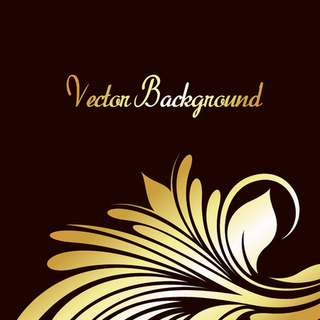 Golden Floral Feative Backgroundのイラスト素材