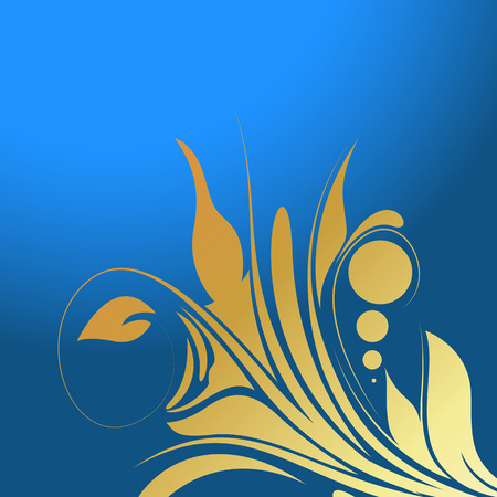 Golden Decorative Floral Backgroundのイラスト素材