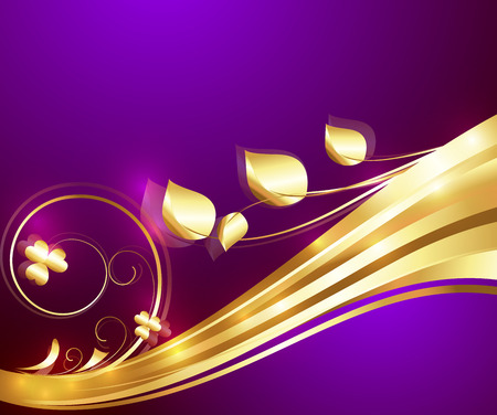 Decor Golden Flora Designのイラスト素材