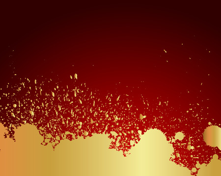 Grunge Golden Paint Scatter Backgroundのイラスト素材