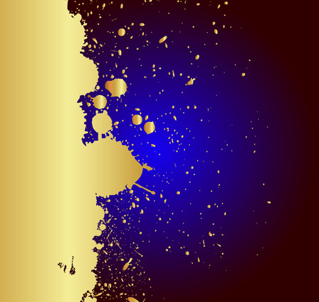 Grunge Golden Blot Backgroundのイラスト素材