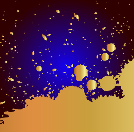 Golden Grunge Paint Backgroundのイラスト素材