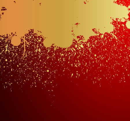 Golden Grunge Paint Dropsのイラスト素材