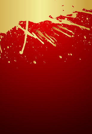 Grunge Golden Splash Bannerのイラスト素材