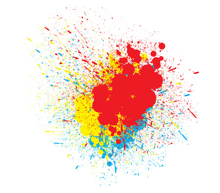 Colorful Paint Dropsのイラスト素材