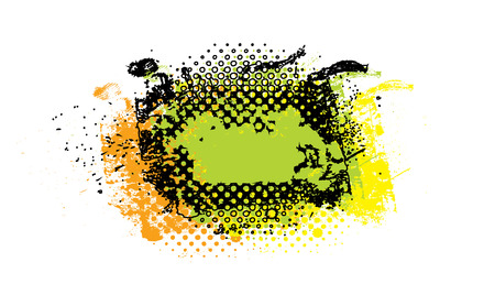 Abstract Grunge Colored Halftone Bannerのイラスト素材