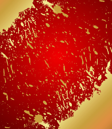 Grunge Golden Splash Bannerのイラスト素材