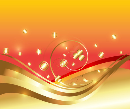 Decor Golden Ornamental Flourish Backgroundのイラスト素材