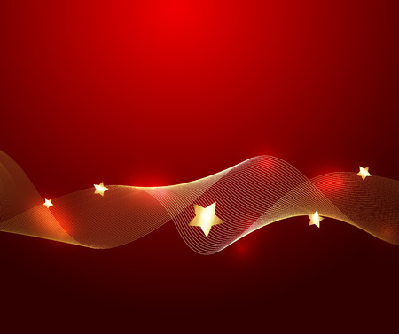 Wave Lines Golden Sparklesのイラスト素材