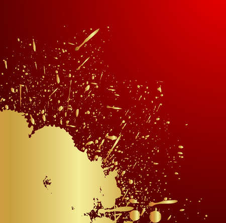 Abstract Grunge Golden Banner Designのイラスト素材