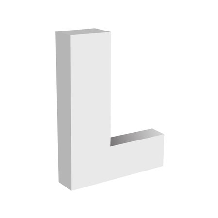 Vintage Vector 3d L Textのイラスト素材