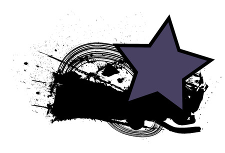 Rtero Star Rusty Bannerのイラスト素材