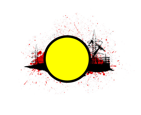 Retro Circle Urban Graphic Bannerのイラスト素材