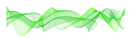 Green Wavy Linesのイラスト素材