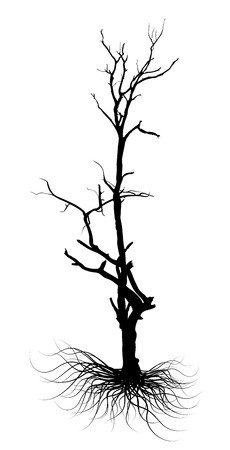 Black Shape Dead Tree Silhouetteのイラスト素材