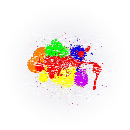 Colorful Grunge Splashesのイラスト素材