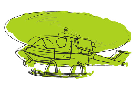 Helicopter Drawingのイラスト素材