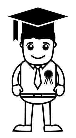 Graduate Boyのイラスト素材