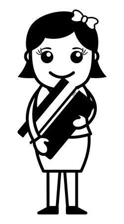 Business Cartoon Character Shopping via Credit Cardのイラスト素材