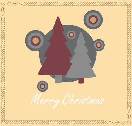 Retro Christmas Tree Backgroundのイラスト素材