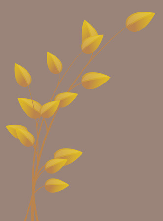 Green Leaves Branch Vector Backgroundのイラスト素材