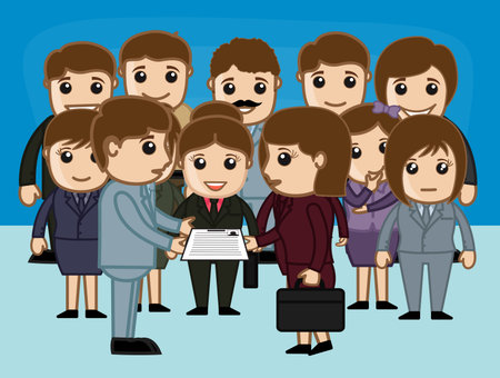 Business People Dealing Contractのイラスト素材