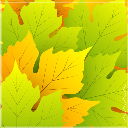 Saturated Leaves Background Vectorのイラスト素材