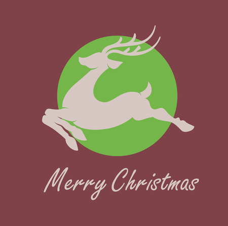 Christmas Reindeer Silhouetteのイラスト素材