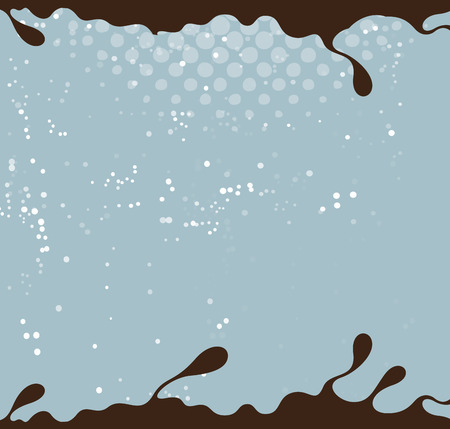 Grunge Chocolate Splash Edges Backgroundのイラスト素材