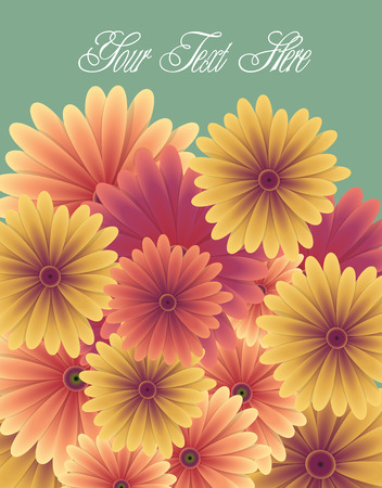 Decorative Flowers Valentine Backgroundのイラスト素材