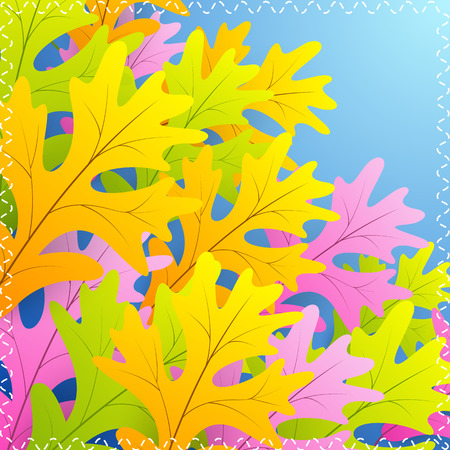 Colorful Leaves Abstract Backgroundのイラスト素材