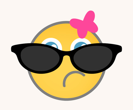 Fashion - Cartoon Smiley Vector Faceのイラスト素材