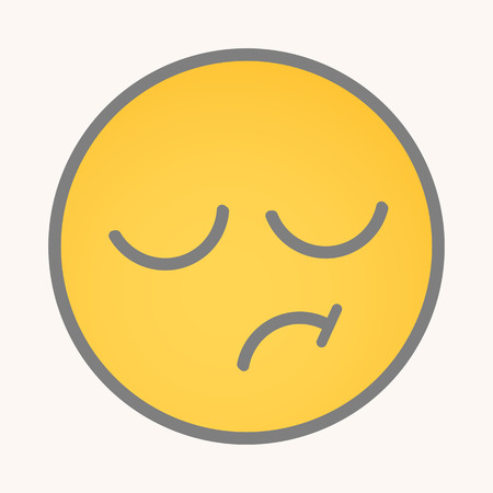 Displeasure - Cartoon Smiley Vector Faceのイラスト素材