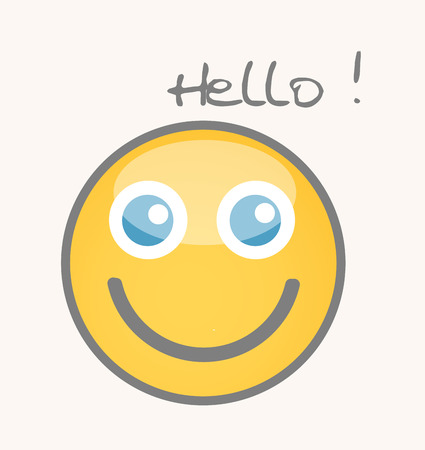 Curious - Cartoon Smiley Vector Faceのイラスト素材