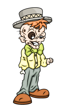 Happy Gentleman Halloween Zombieのイラスト素材