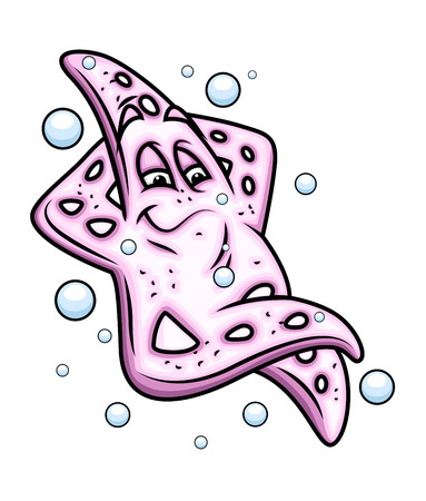 Cartoon Starfish Taking Restのイラスト素材