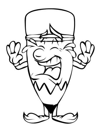 Crying Cartoon Pencil Vector Clipartのイラスト素材