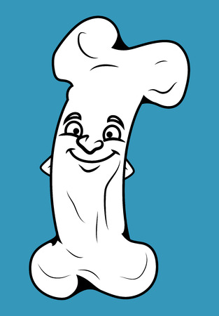 Funny Cartoon Bone Vector Clipartのイラスト素材