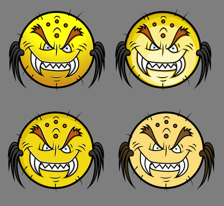 Horrible Goblin Monster Smiley Setのイラスト素材