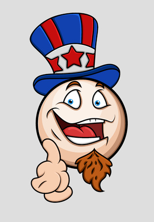I Want You - Patriotic Uncle Sam Emoticonのイラスト素材