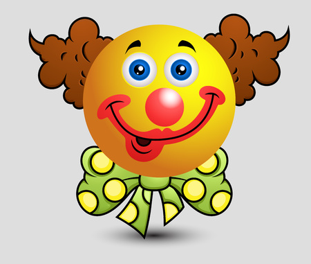 Cartoon Funny Clown Emoji Smiley Emoticonのイラスト素材