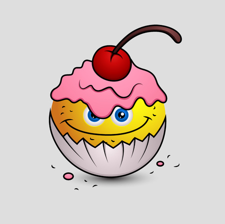 Cup Cake Emoji Smiley Emoticonのイラスト素材