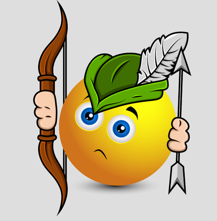 Cute Innocent Robyn Hode Smileyのイラスト素材