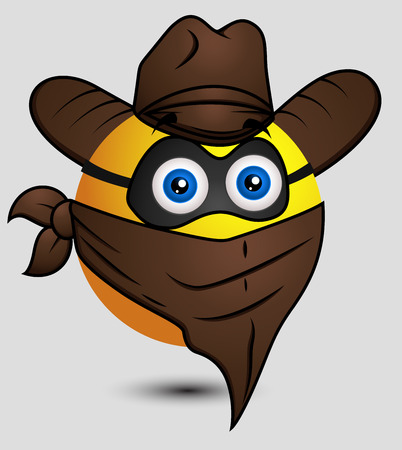 Cow Boy Super hero Emoji Smiley Emoticonのイラスト素材