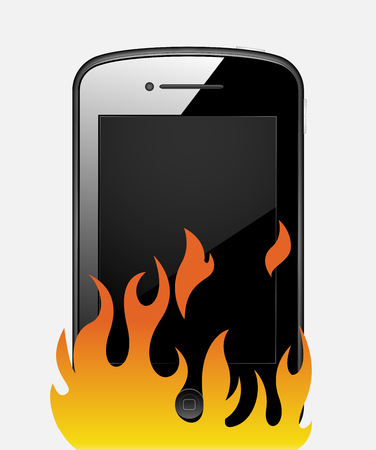 Hot and Sleek Smartphone Vector Illustrationのイラスト素材