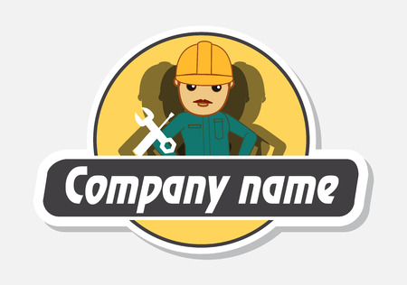 Service and Repairing - Business Mascot Logoのイラスト素材