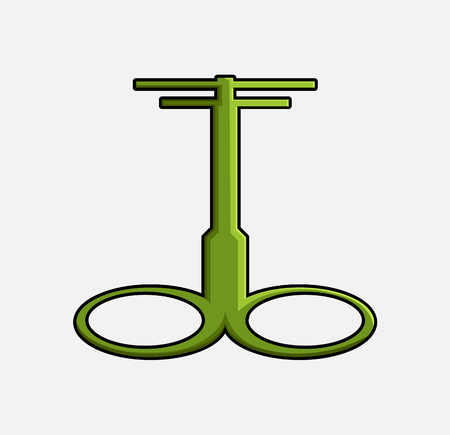 Satanic Cross Vector Iconのイラスト素材