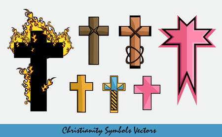 Latin Cross Vector Symbols Setのイラスト素材