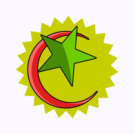 Islamic Symbol Stickerのイラスト素材